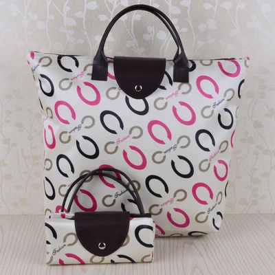 Складной кошелек стиль Многоразовые водонепроницаемые женские сумки для покупок Цветочные нейлоновые сумки для путешествий пляжные сумки для книг Бесплатный подарок - Цвет: B shopping bag 5