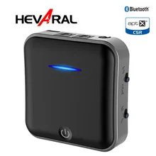 Hevaral Bluetooth 5,0 2 в 1 аудио передатчик приемник CSR8675 Aptx HD адаптер оптический Toslink/3,5 мм AUX/SPDIF для телевизионные наушники