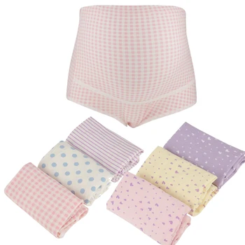 

3PCS/Set Cotton Comfortable Maternity Pregnancy Underwear Soft Lady Panties Adjustable High Waist Breathable Maternity Panties
