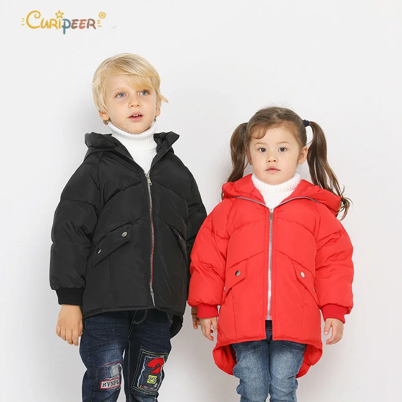 

Kids Boys 2019 Spring Winter Down Jackets for Girls Parkas for Boys Parkas Children Warm Hooded Outerwear Coats Girls Clothes