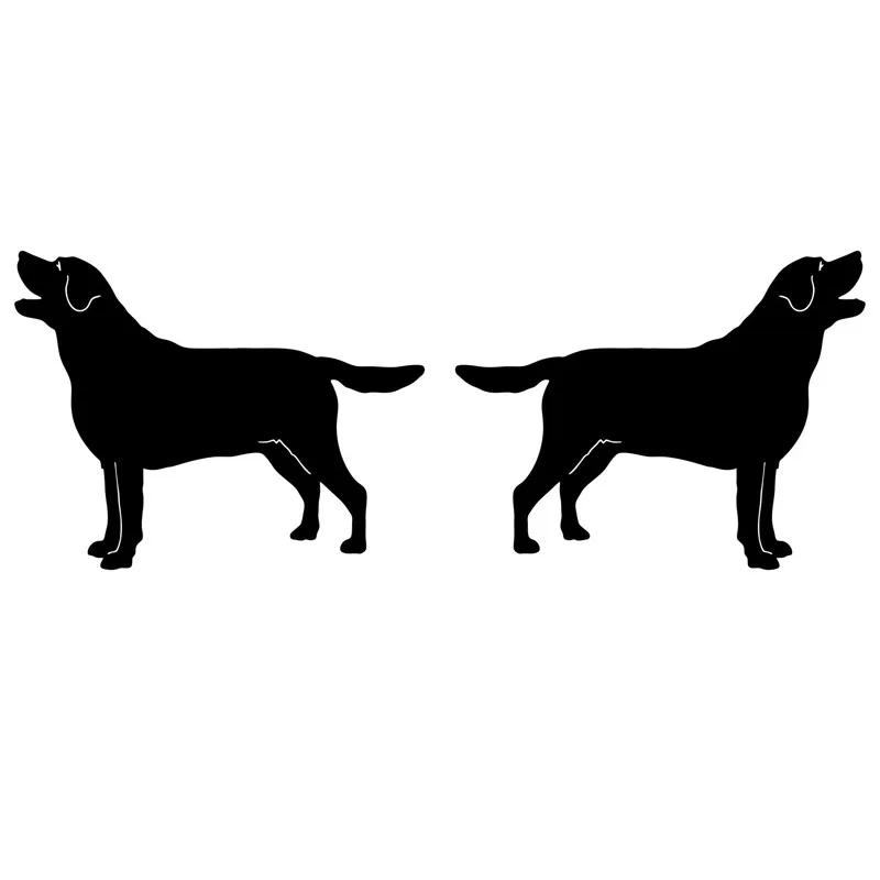 

12.7*4.8CM Labrador Retriever Dog (Left & Right) Car Rearview Mirror Decorative Stickers Accessories C6-1164