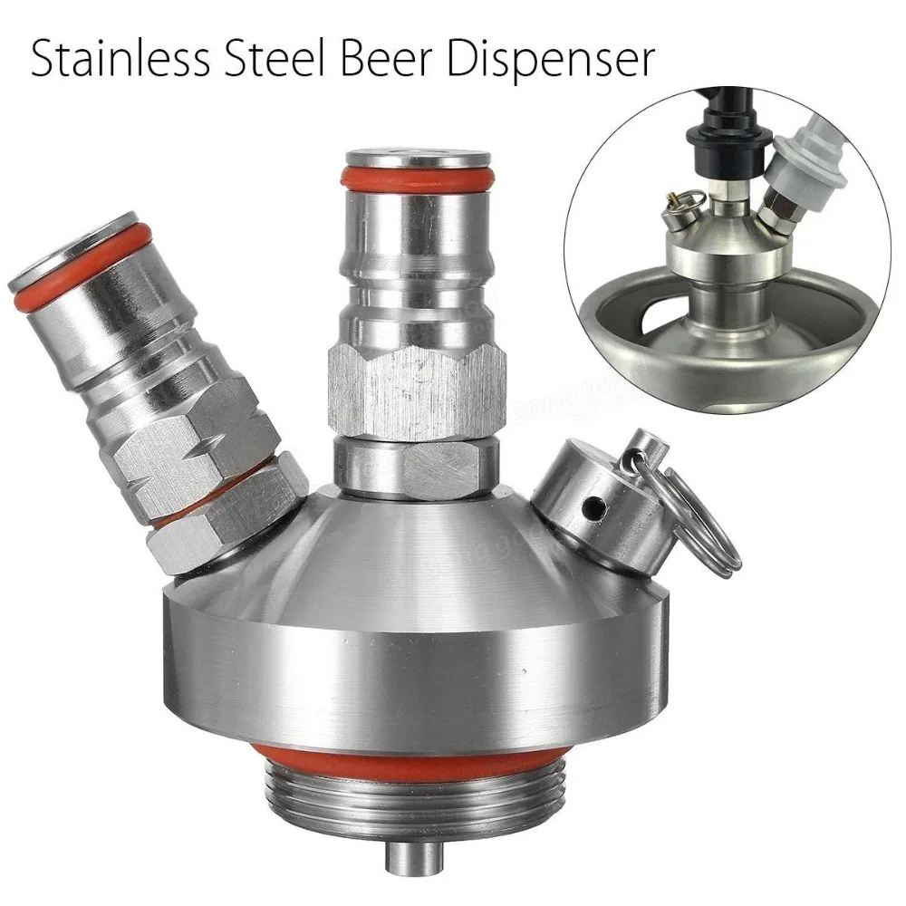 

Mini Keg Dispenser Home Brew Beer Pressure Valve Lock Keg Disconnect Liquid Gas Connector Straight Home Keg Dispenser Parts