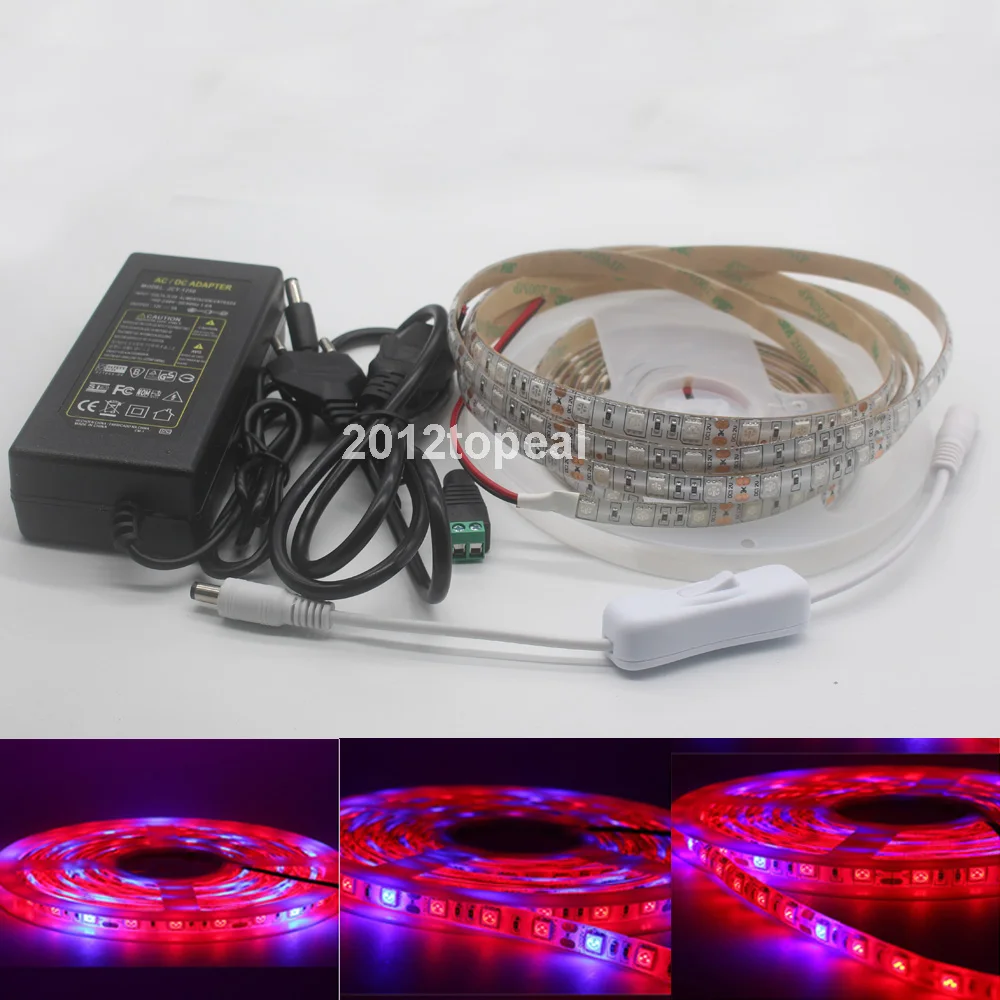 5050 LED Grow Lights DC 12V waterproof Growing LED Strip Plant Growth