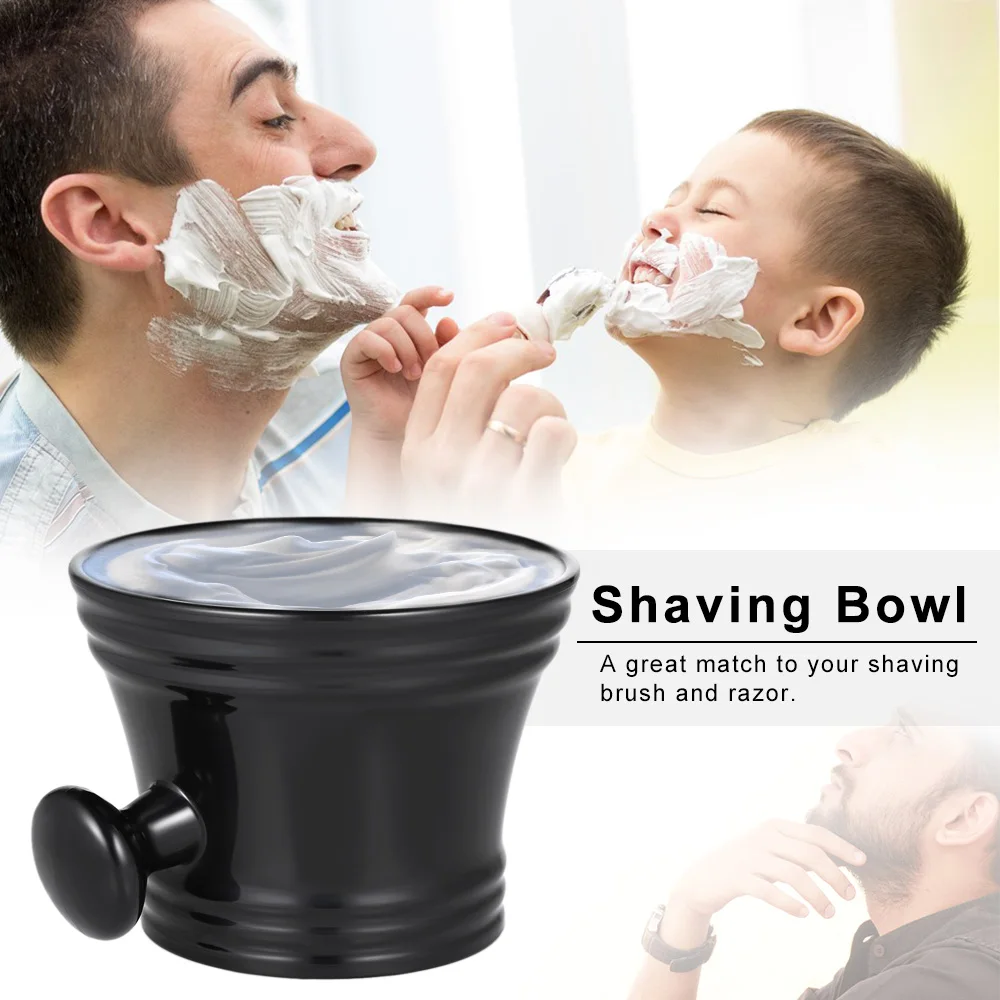 Man's Shaving Mug Bowl with Handle Soap Mug Bowl Cup for Shave Brush