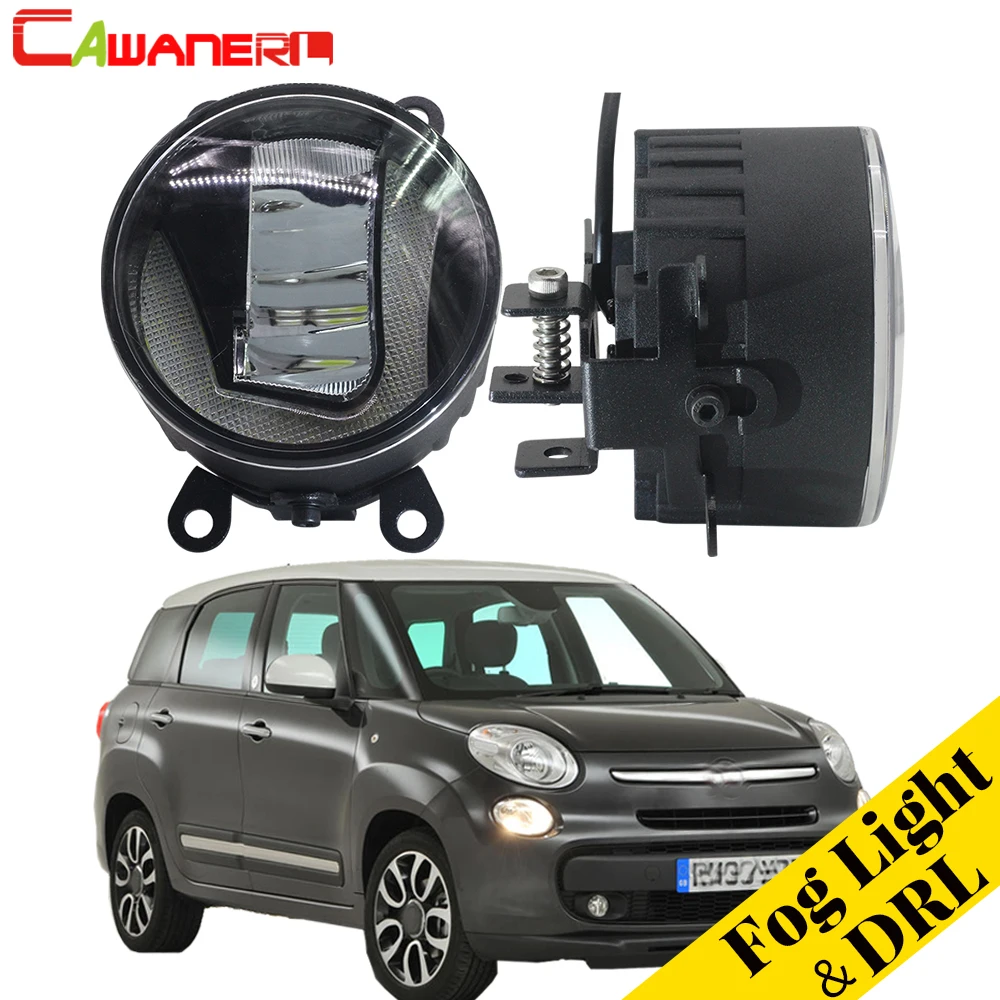 Cawanerl Car Accessories LED Fog Light Daytime Running Lamp DRL White