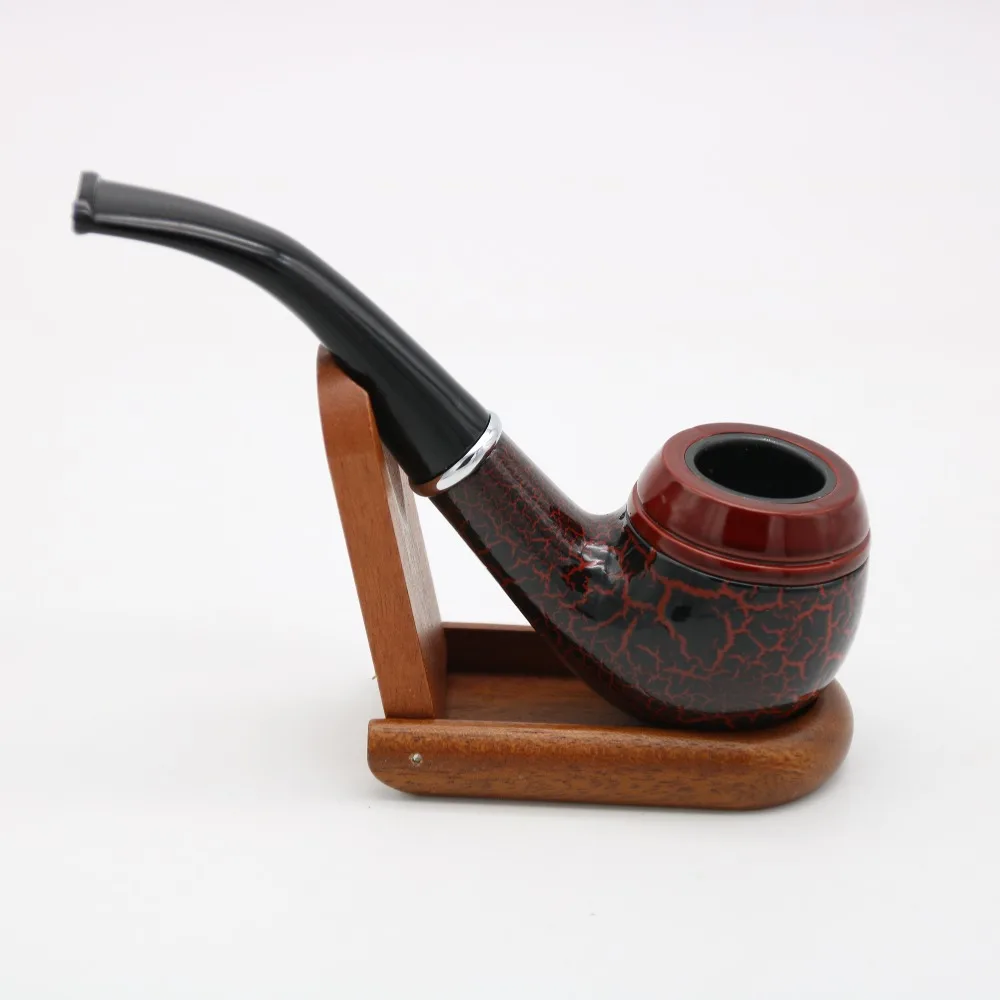 1PC New Durable Resin Wooden Smoking Pipe Portable Tobacco Cigarettes