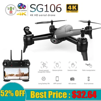 

SG106 Drone with Dual Camera 1080P 720P 4K WiFi FPV Real Time Aerial Video Wide Angle Optical Flow RC Quadcopter Helicopter Toys