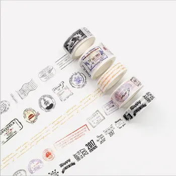 

15/20/30mm*8m Vintage Postmark washi tape DIY decoration scrapbooking planner masking tape adhesive label sticker stationery