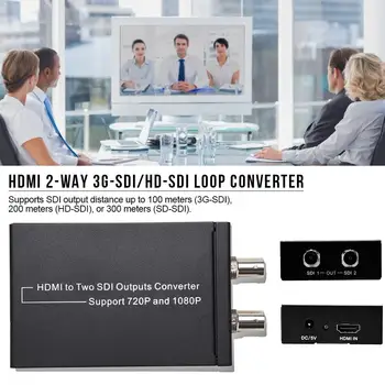 

Mini HDMI To 2 SDI Converter Adapter HDMI To BNC 3G-SDI/HD-SDI 3G 1080P Multimedia HD Video Converter