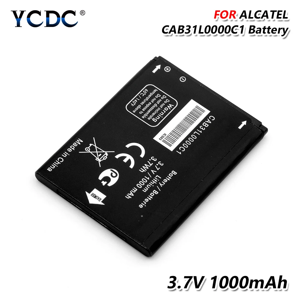 Литиевая батарея CAB31L0000C1 3,7 V 1000mAh Для Alcatel A383G VF555 OT-3040 TCL I808 T66 литиевая батарея мобильного телефона