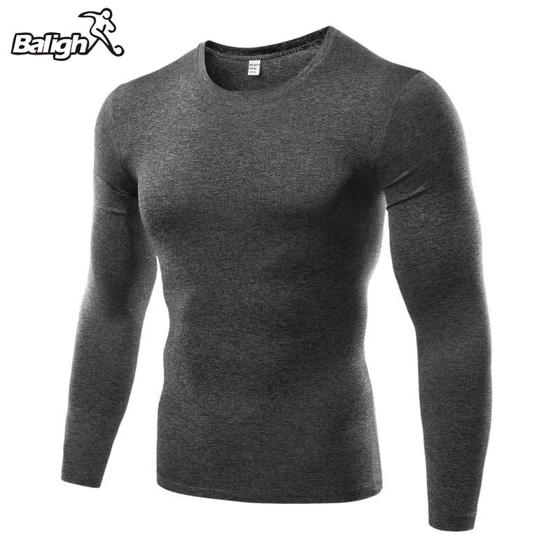 

New Men Sport Shirt Long Sleeve Quick Dry Men's Running T-shirts Gym Clothing Fitness Top Mens Soccer Jersey Hot