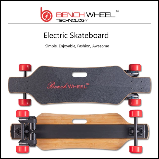 Cheap BENCHWHEEL electric skateboard  dual-motor drive sino-wave controlled skateboard on-road longboard
