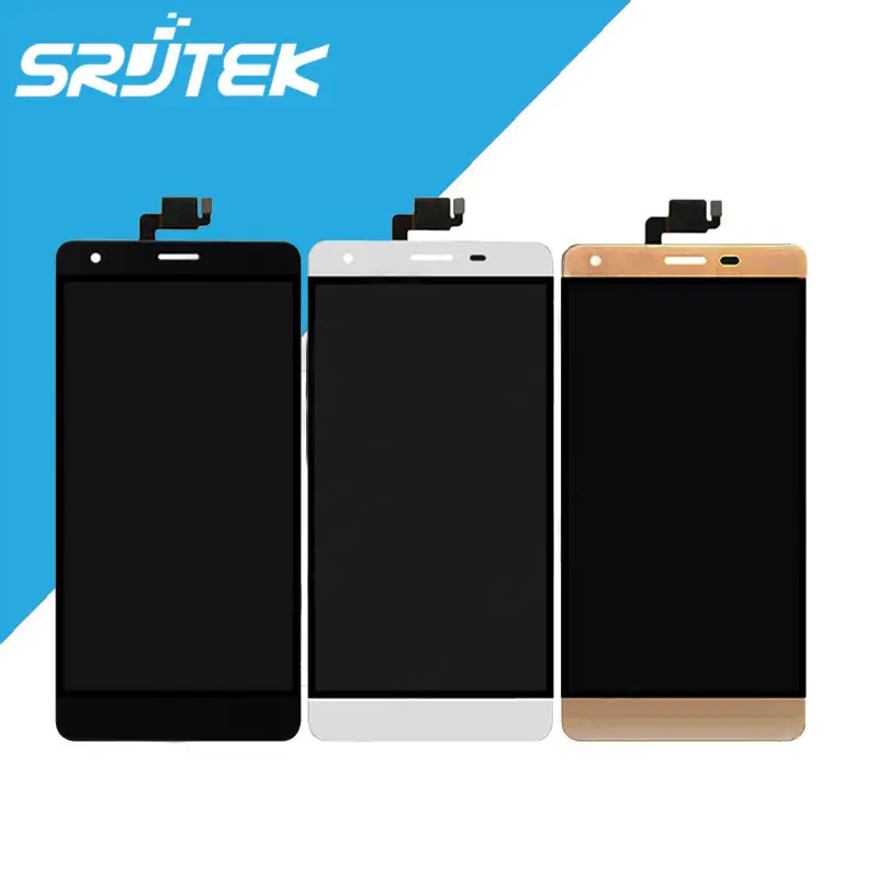 5 5 For Oukitel K6000 Black White Gold Texted 1280x720 LCD Display Touch Screen Digitizer Full