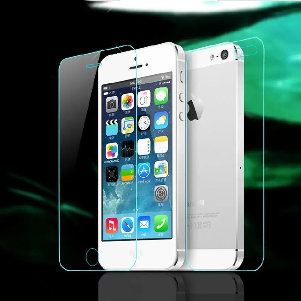 Front + Back Tempered Glass For iPhone X XS Max XR 4 4s 5 5s 5c SE 6 6s plus 7 7 8 Plus Rear