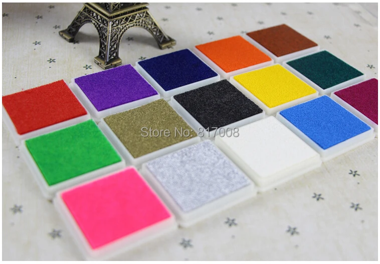 

Free shipping Lovely 15 colors Ink Pad for choise Handmade Inkpad Stamp ink Scrapbooking Funny Work