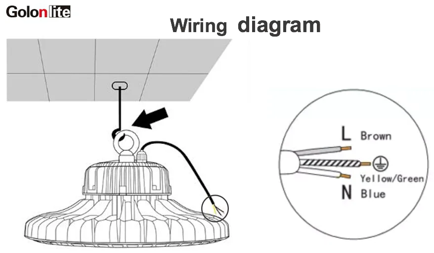 UFO led high bay light wiring diagram