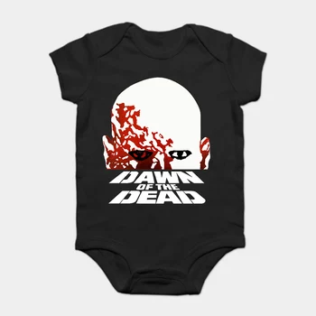 

Baby Onesie Baby Bodysuits kid t shirt New Popular Dawn of the Dead Horror Movie Black Cotton