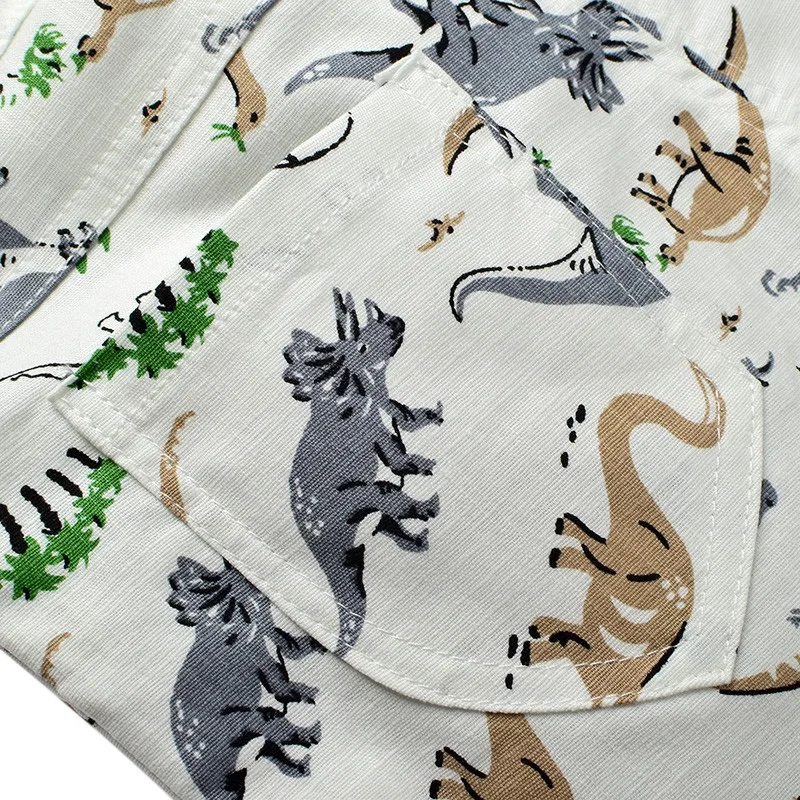 Летняя модная свободная детская пляжная одежда для мальчиков шорты с рисунком динозавра для мальчиков