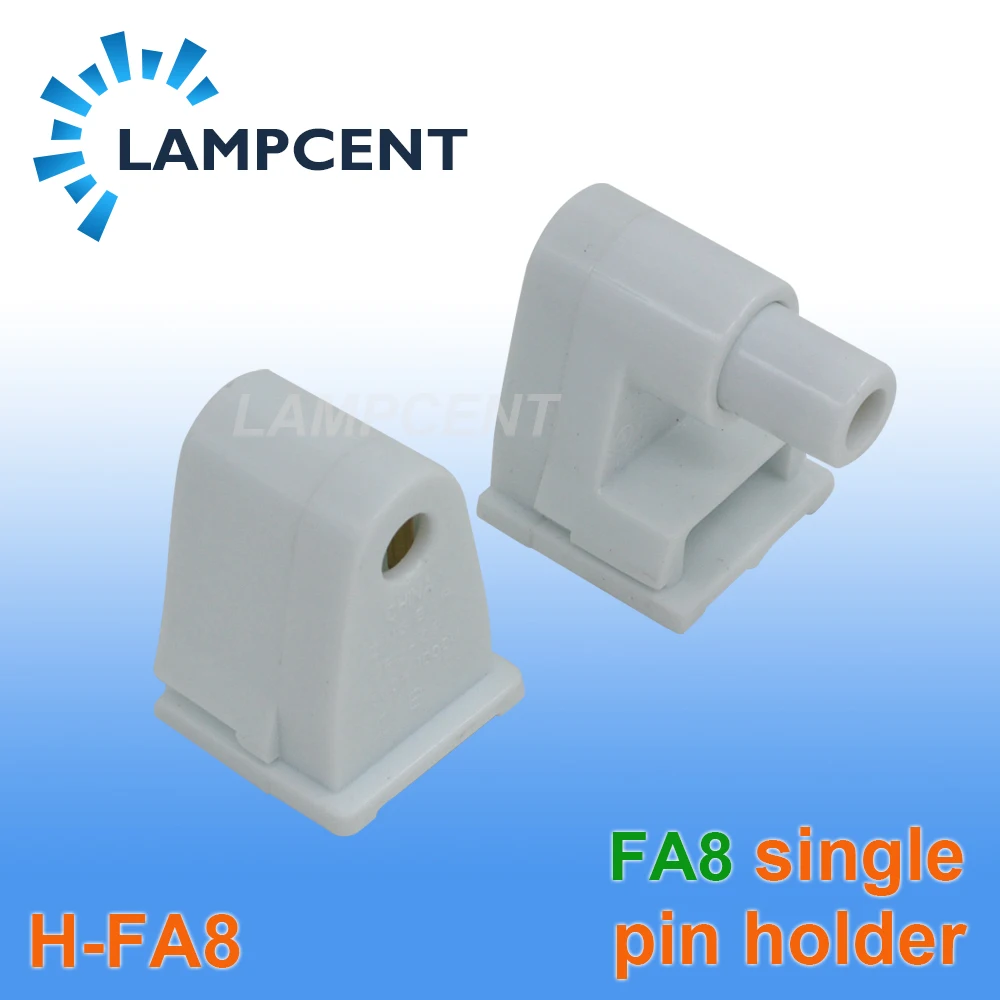 

1 set of end connector FA8 Holder T8 LED Tube light Lamp Single pin Socket Fitting one spring-loaded one fixed (non-spring) end