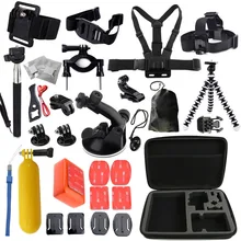 Go pro accessories set chest mount for gopro hero 5 4 3 3+ 2 Eken h9 r h8 r SJCAM SJ5000 camera tripod for Gopro kit xiaomi yi