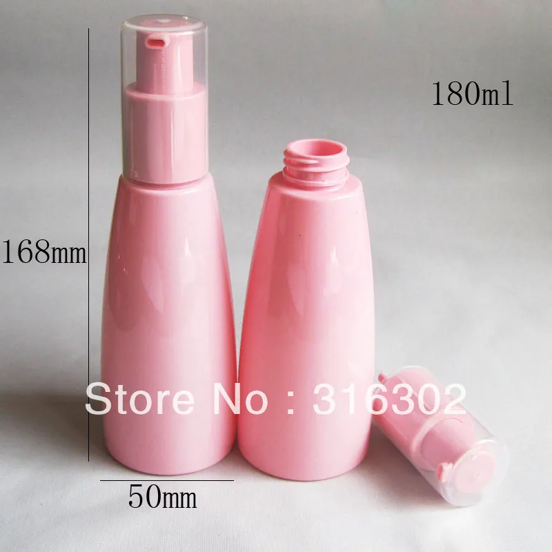 High quality 180ml pink lotion bottle, bubble flask,liquid soap bottle