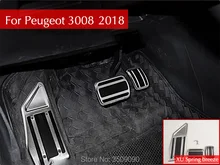 Автомобильный Стайлинг газ педаль тормоза крышка дрель сталь нескользящий акселератор Накладка аксессуары для peugeot 3008 5008 2017 2018 LHD
