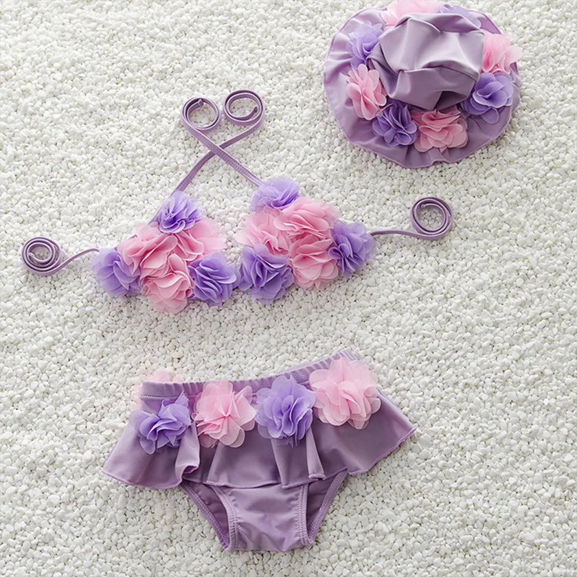 New Infant Baby Girl Swimwear Swimsuit for Kids Swimming Suit Set