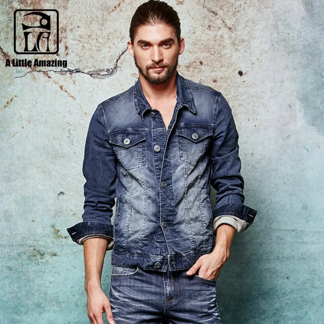 Mens Washed Denim Jacket Knitted Elastic Jackets Slim Fit Casual Streetwear Vintage Jean Clothing Mens Washed Denim Jacket Knitted Elastic Jackets Slim Fit Casual Streetwear Vintage Jean Clothing