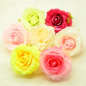 

100pcs Artificial flowers for home wedding decor accessories christmas wreath Bride wrist diy gifts fake plastic Silk roses