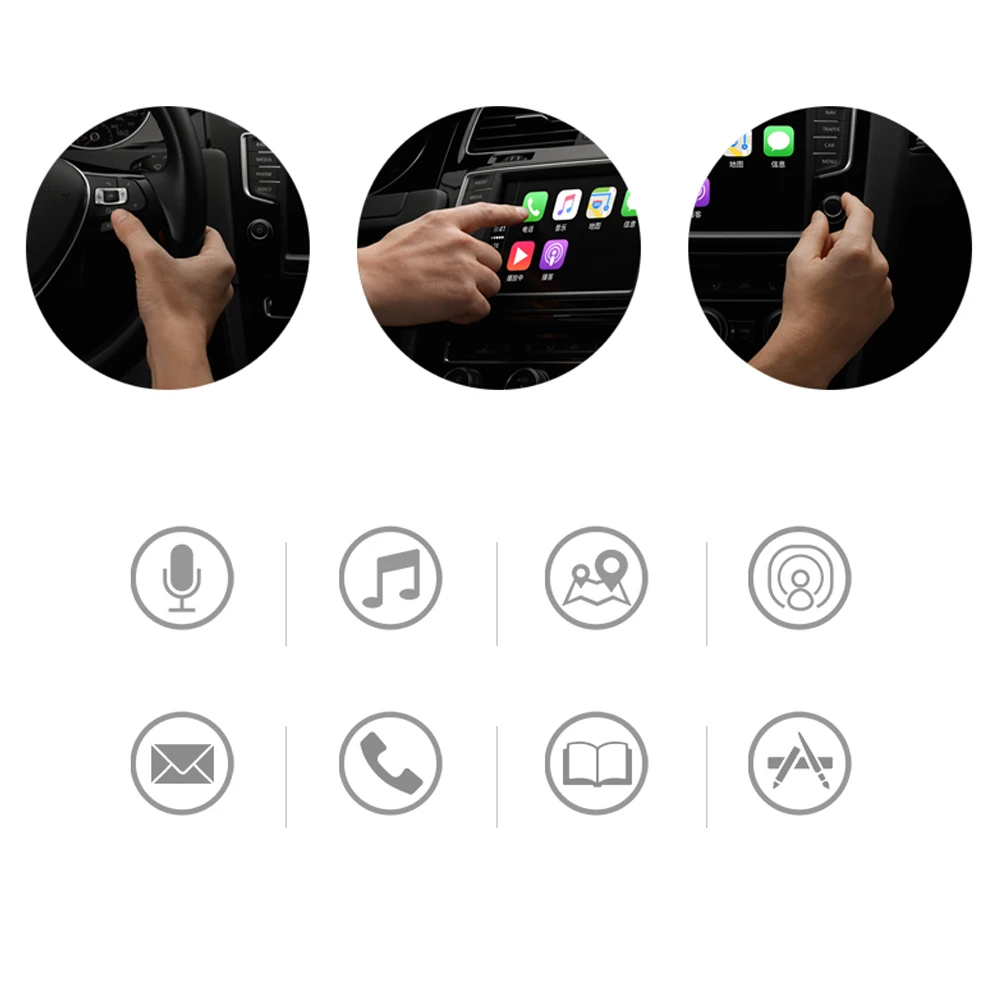 USB Carplay ключ для IOS телефона с помощью Carplay в Android автомобильный мультимедийный радио плеер подключение по USB поддержка сенсорного/голосового управления