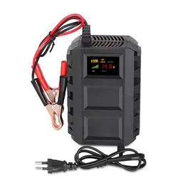 Automatic Intelligent 12V 10A Motor Auto Motorcycle Car Smart Battery Charger For Lead Acid Battery Power Charging LCD Display