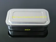 1Pc Stainless steel at high temperature and high pressure disinfection box medical storage cassette cover dish sterilizer 8 inch