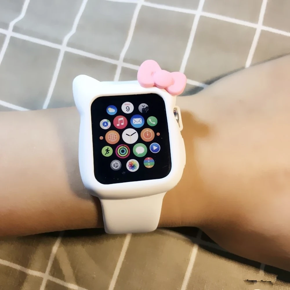 Хохлатый силиконовый чехол для apple watch 3/2/1 42 мм/38 мм iwatch резиновый Полноэкранный