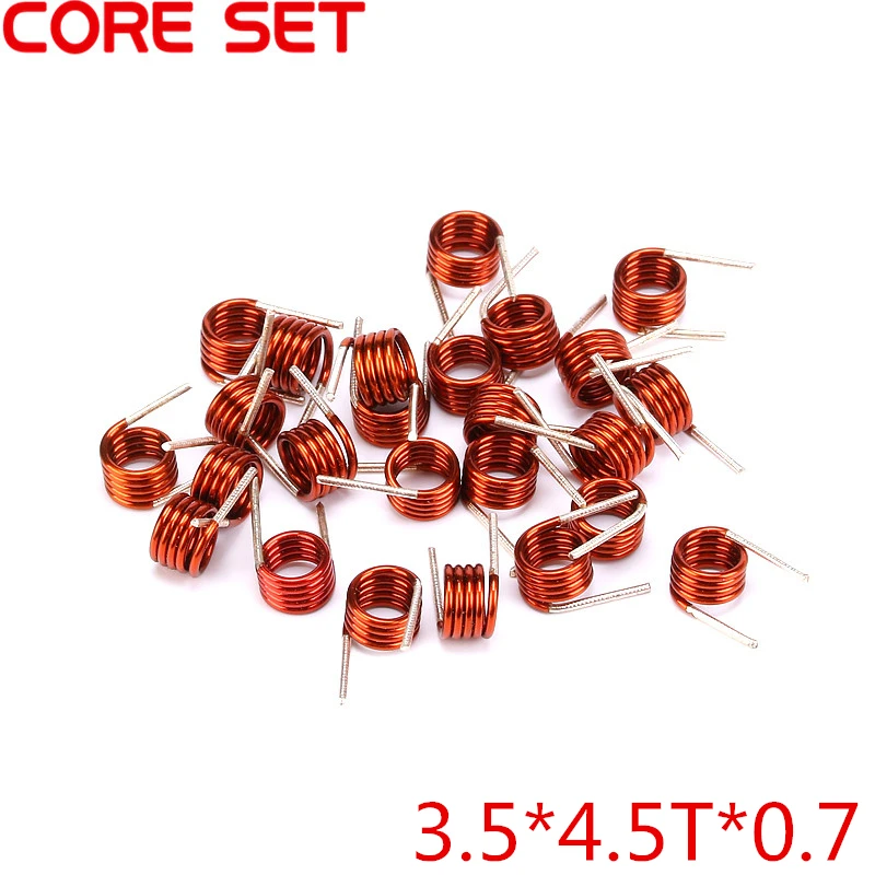 100PCS/Lot 3.5*4.5T*0.7 Inductors FM Coil Inductor Hollow Inductance Copper Wire Remote Control High Quality | Обустройство дома