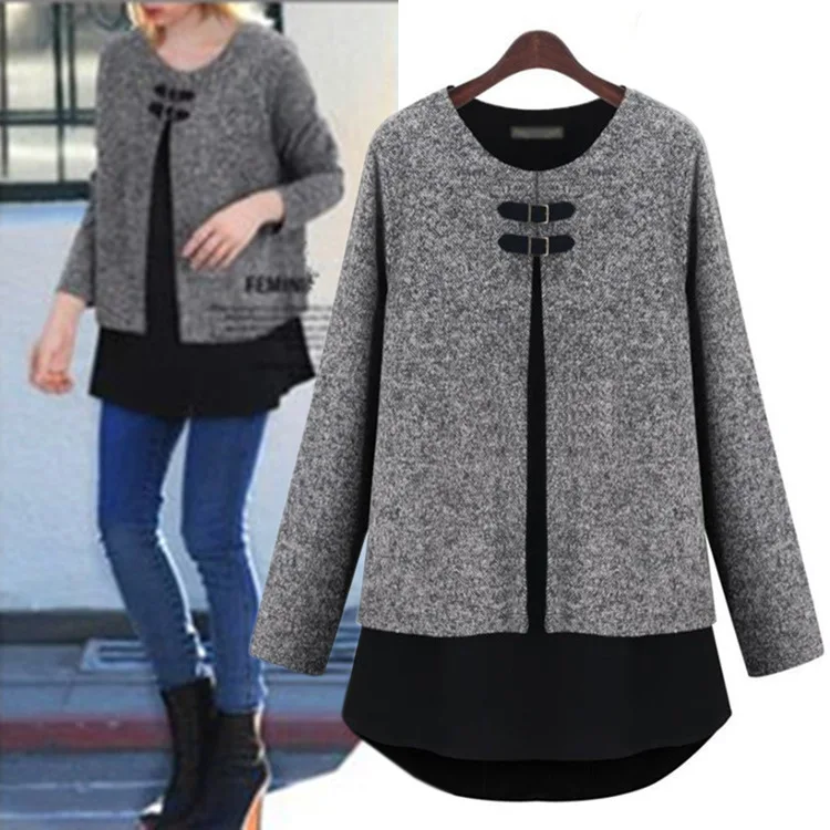

New Winter & Spring Pregnant women jacket winter clothes large size Korean fashion sweater coat maternity woolen coat shirt