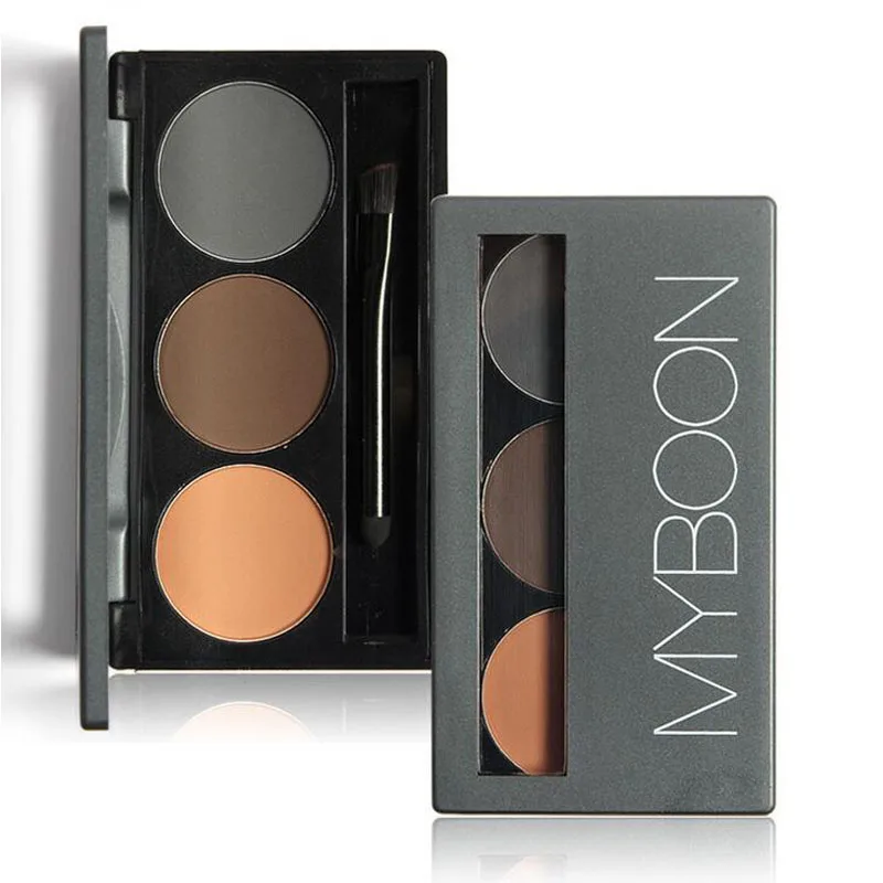 

Eye Brows Powder Palette 3 Shade In A Palette Waterproof Eyebrow Powder With Mirror And Eyebrow Brushes Inside By MYBOON