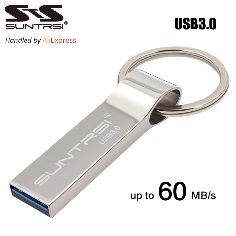 Suntrsi Waterproof usb 3.0 Flash Drive 8G 16G Pen Drive 32G 64G Memory Storage USB Stick Pendrive key ring usb flash drive