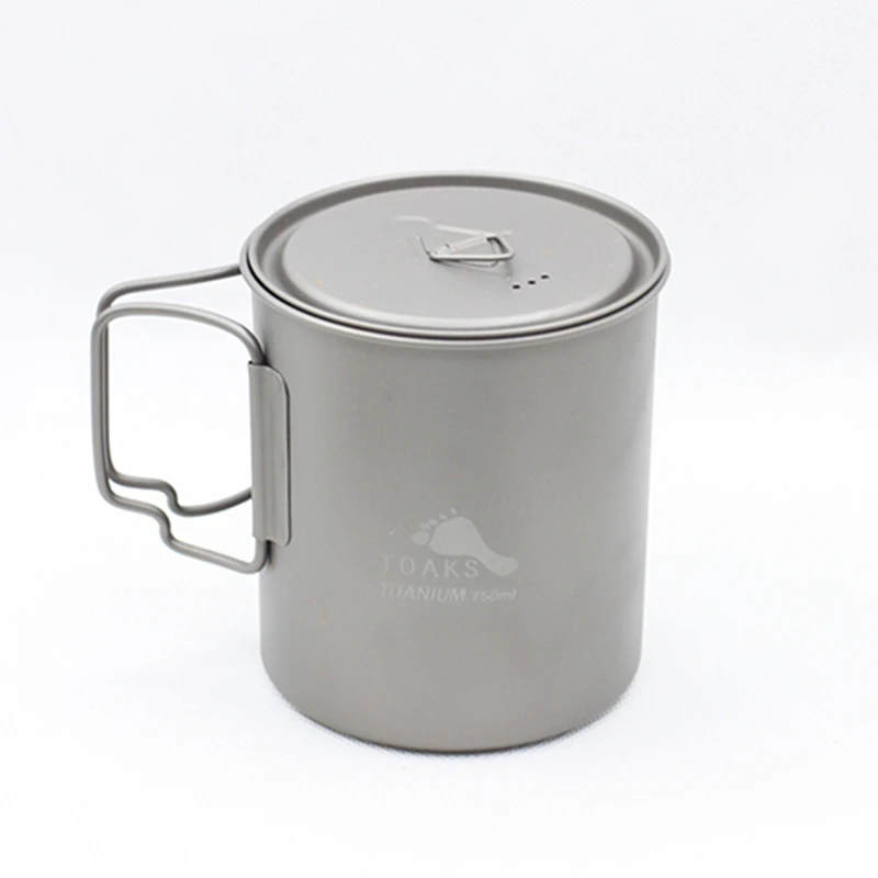 3in1titanium taza plegable ultraligero titanio Vajilla Titanium pot portátil Titanium tazón camping titanio taza 750 ml 110g