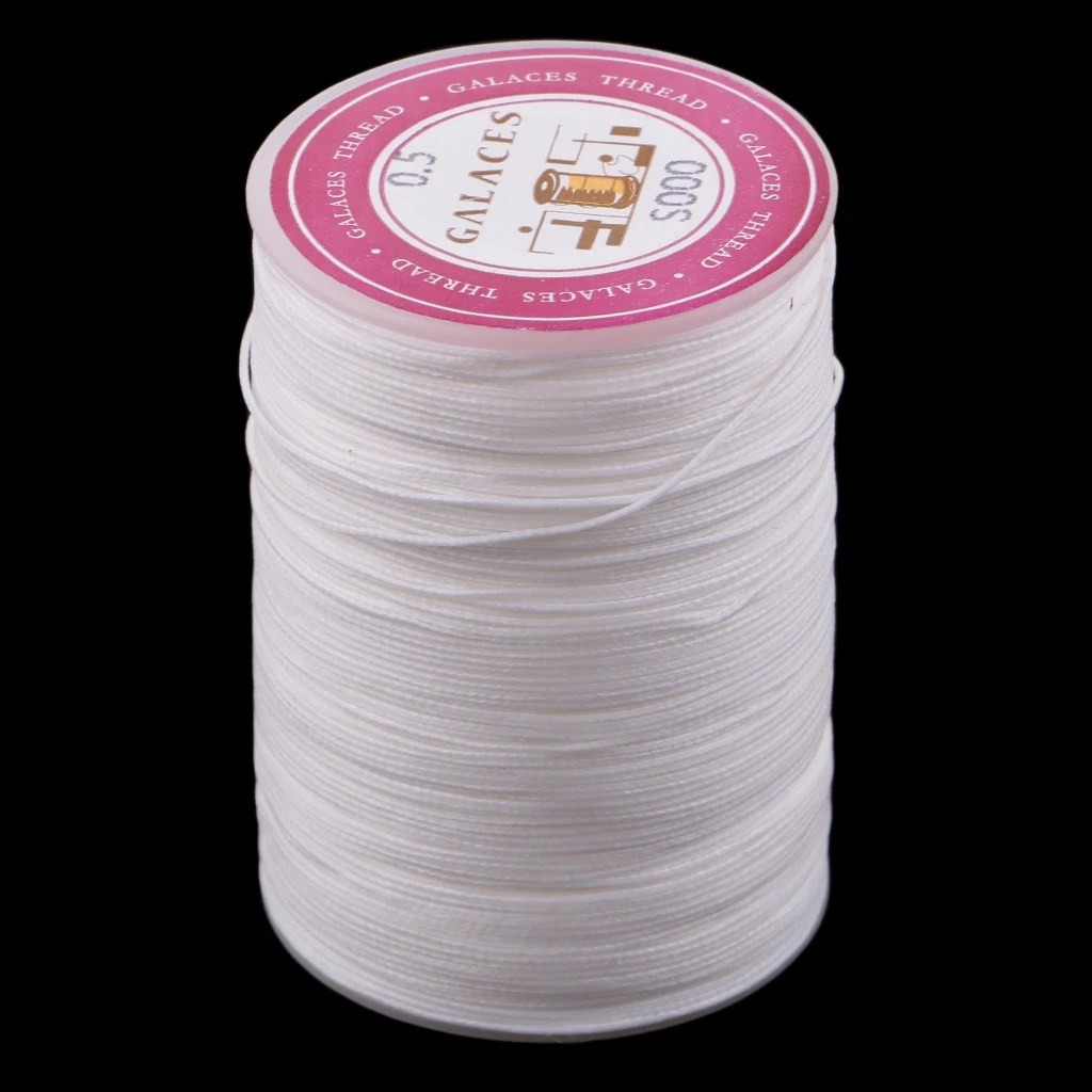 142 Yards 0.5mm Round Polyester Waxed Thread Cord Leather Sewing Hand Stitching Jewelry Craft