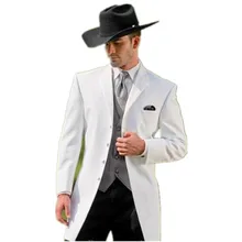 Новые мужские костюмы модный белый профессиональный костюм мужской костюм свадебный костюм на заказ(пальто и брюки и жилет