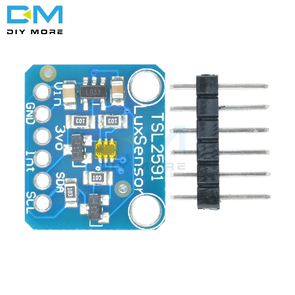 Diymore TSL2591 IIC I2C свет Сенсор Breakout модуль высокий динамический диапазон цифровое табло TSL25911FN 3,3 5 V электронная доска «сделай сам»