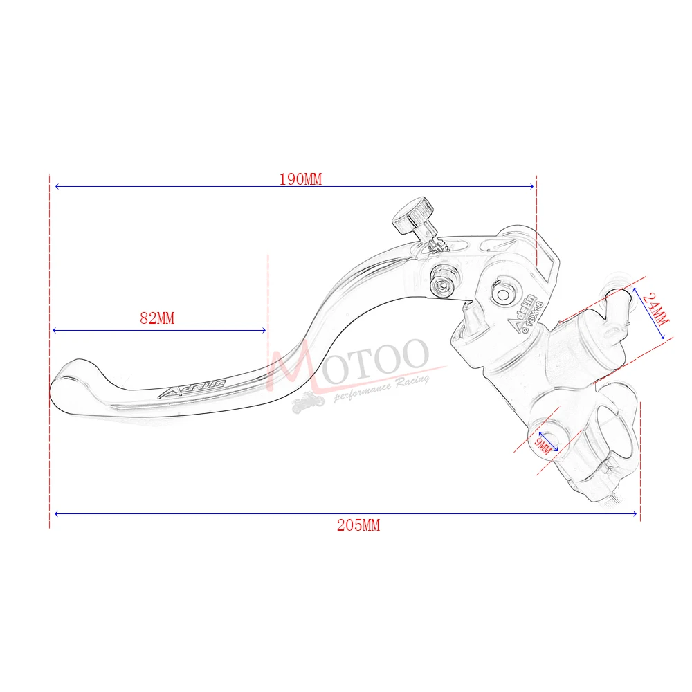 Моту- Мотоцикл 19X18 16X18 Adelin тормозной насос сцепления Главный цилиндр Рычаг Ручка для Yamaha