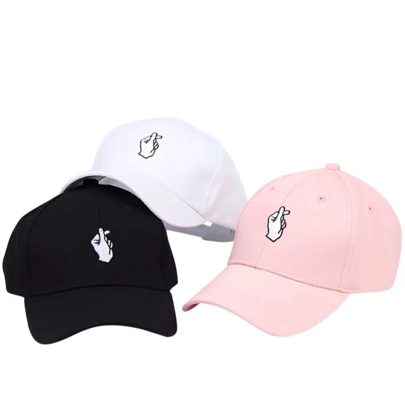 

Sport Baseball Hiking Running Caps Angled Brim Love Gesture Finger Printed Cotton Hat Adult Sportswear Couple Hats