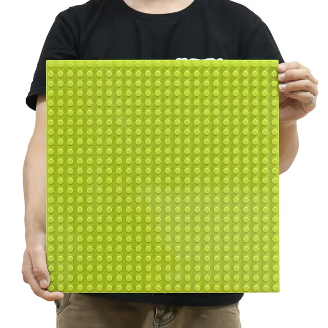 512 Big Bricks Base Plate 16*32 Dots 51*25.5cm Baseplate Big Size Building Blocks Floor Toys DIY Compatible Green Board 2