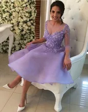 2016 neue Organza Appliques Wulstige Cocktailkleider Halbe Cocktailkleid A-linie Kurze Sommerkleid Für Party