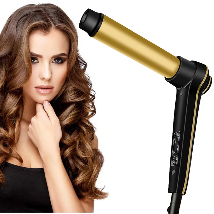 Hair Curling Iron with Even Heat V1 24K Gold Plated Long-lasting Curls & Digital Accuracy Temperature Display Hair Curler Wand Hair Curling Iron with Even Heat V1 24K Gold Plated Long-lasting Curls & Digital Accuracy Temperature Display Hair Curler Wand