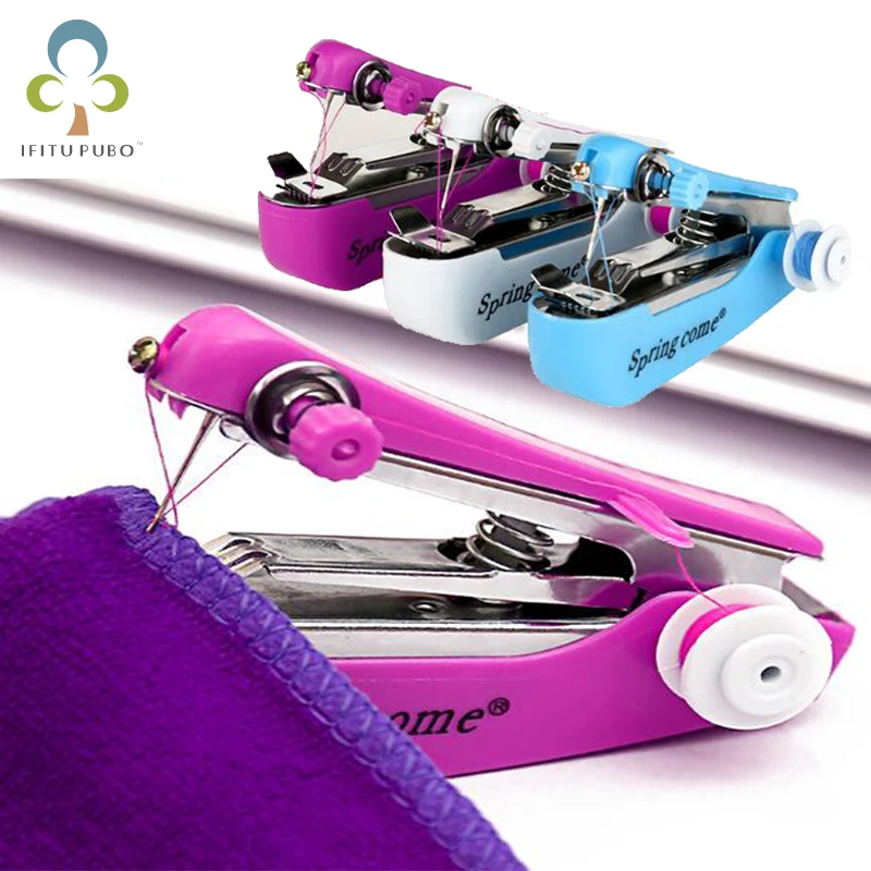 

1Pcs Mini Manual Sewing Machine Portable Creative Compact Easy To Operate Durable Beautiful Practical Needlework Tool ZXH