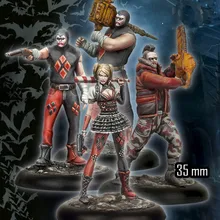 35 ММ рисунок Resin Kit Модель HARLEY QUINN ЭКИПАЖА