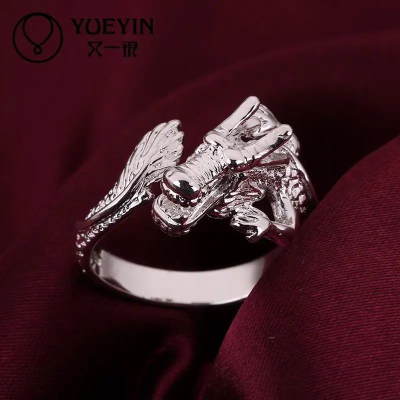Europe New Fashion Personality Silver Plated Romantic Wedding Rings Don't Fade Hot Sale
