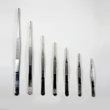 Щипцы для барбекю из нержавеющей стали, прямые пинцеты, зубчатые пинцеты, Домашний медицинский садовый кухонный инструмент для барбекю, 7 размеров, ручные пинцеты